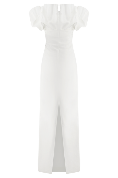 Sariya Sculptural Maxi Dress - White