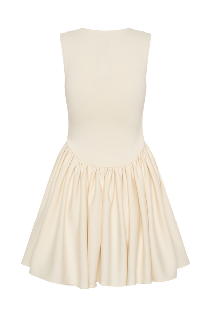 Sharon Scuba Jersey Mini Dress - Ivory
