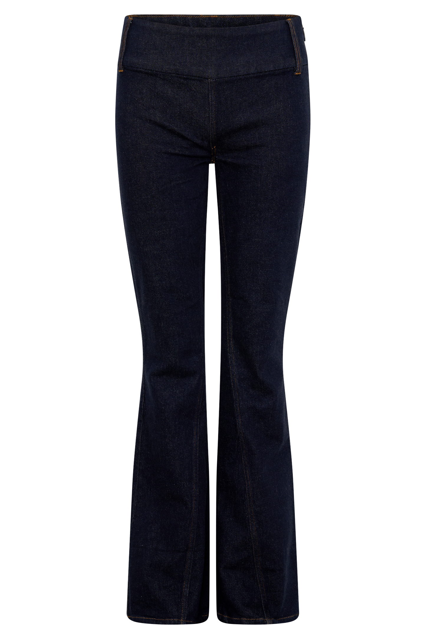 Shelly Flared Denim Jeans - Washed Indigo Blue