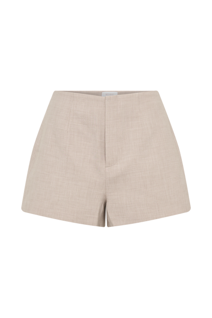 Solenne Suiting Shorts - Natural Marle