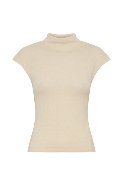 Sonny Short Sleeve Knit Top - Cream