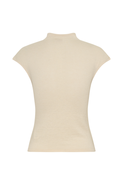 Sonny Short Sleeve Knit Top - Cream