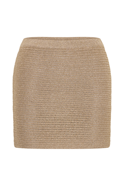 Stan Lurex Mini Skirt - Gold