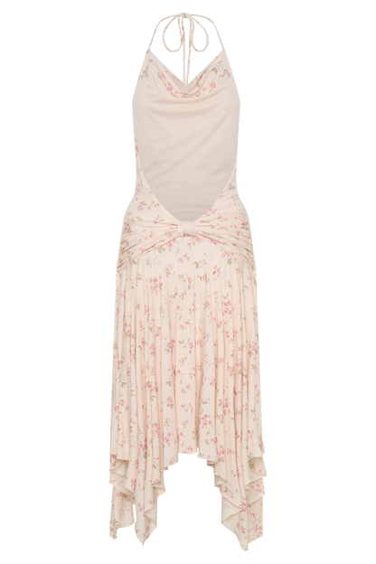 Sylvie Modal Hankie Midi Dress - Floral Ditsy Print