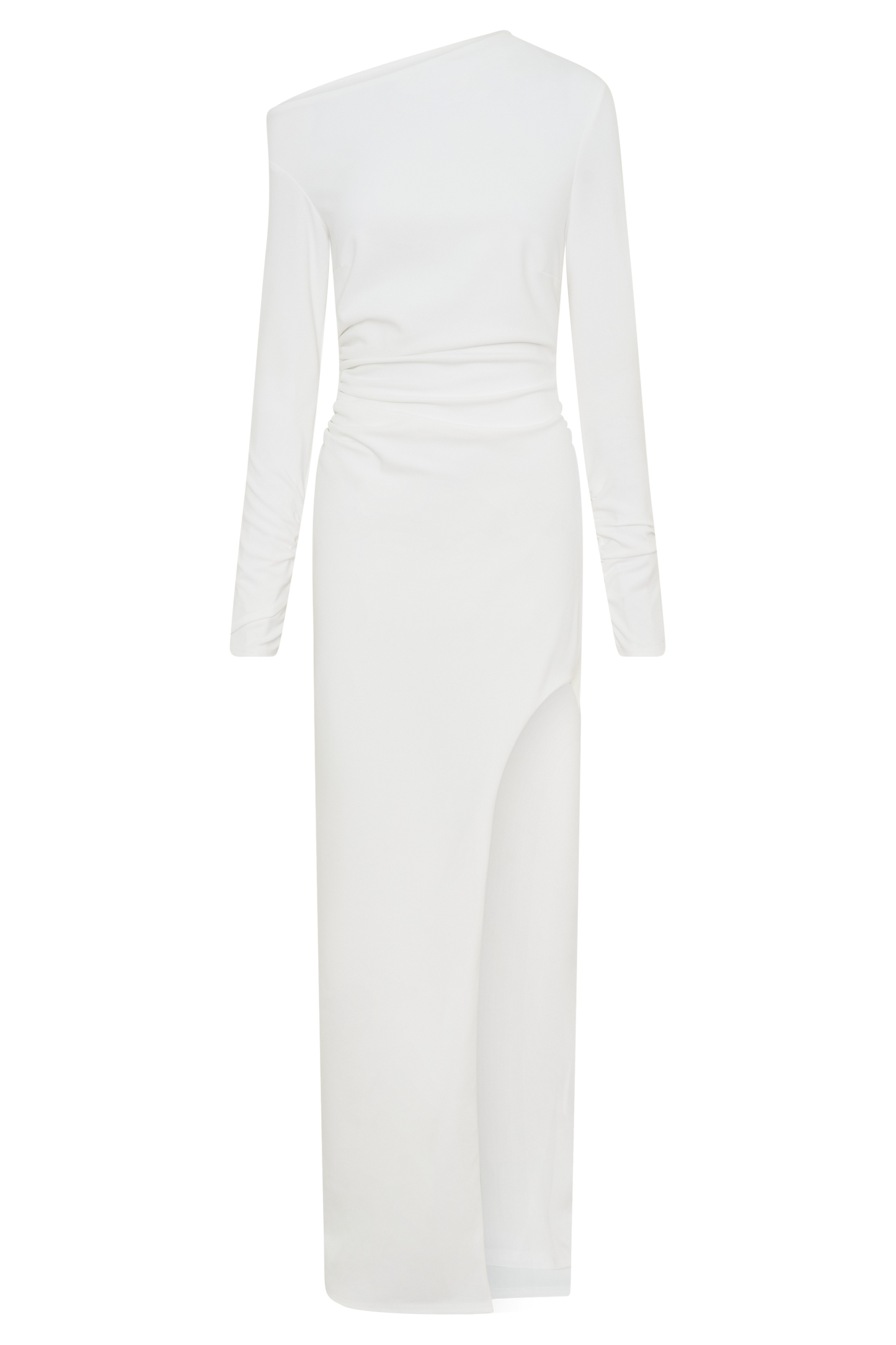 Thalyn Crepe Maxi Dress With Split - White