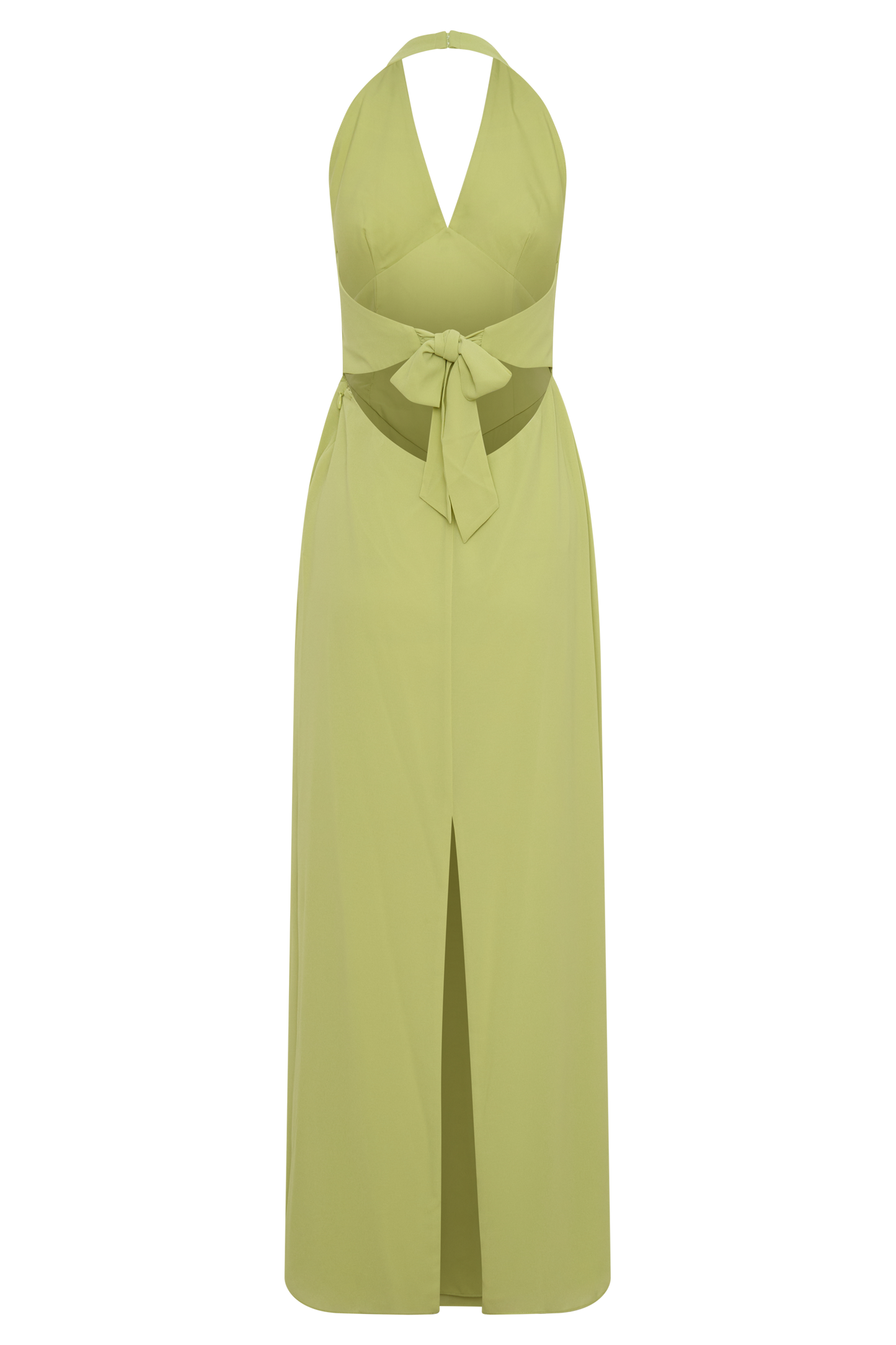 Valentina Chiffon Halter Maxi Dress - Pistachio