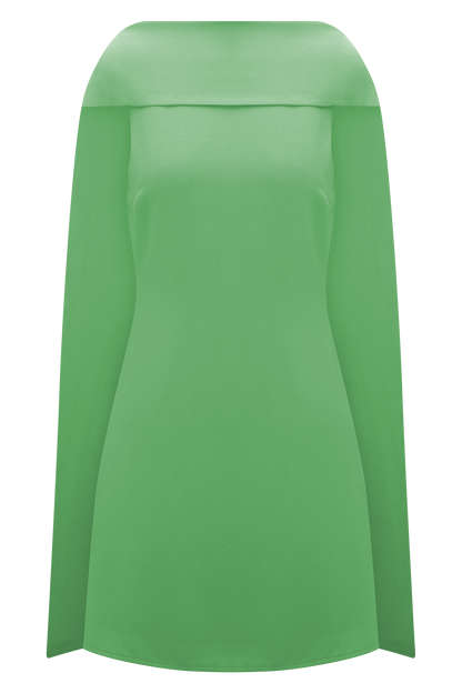Wynter Scarf Draped Mini Dress - Green