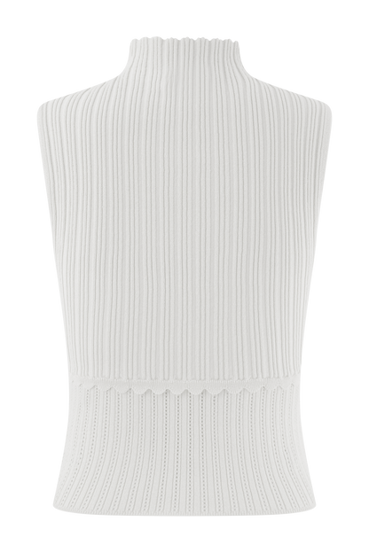 Indy Pointelle Knit Top - Ivory