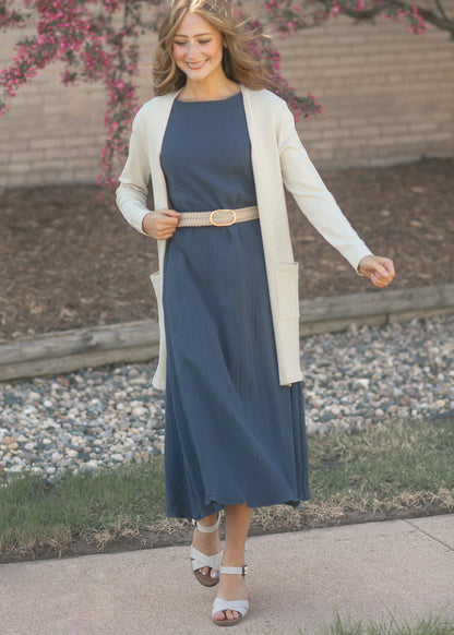Cally Cream Open Front Cardigan