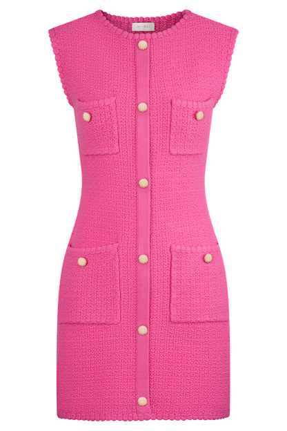Mia Knit Mini Dress - Pink