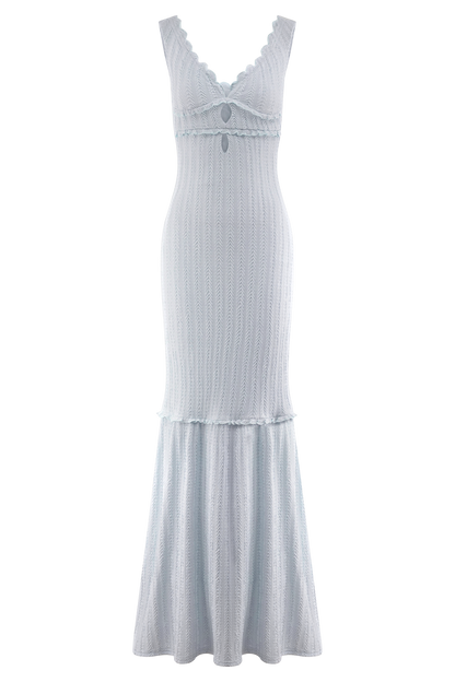 Natalie Off Shoulder Maxi Dress - Sky Blue