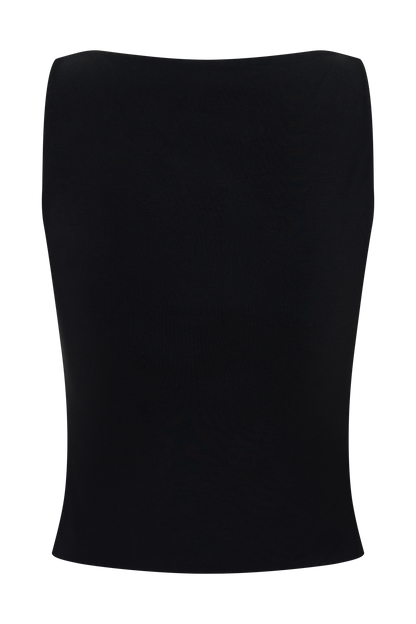 Nicolette Sleeveless Tank Top - Black