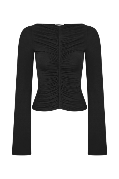 Preston Modal Long Sleeve Top - Black