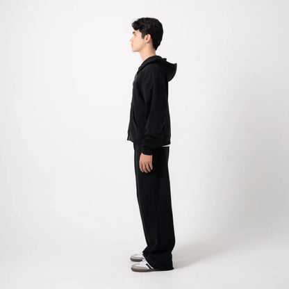 600 GSM 'Black' Zip-Up Hoodie