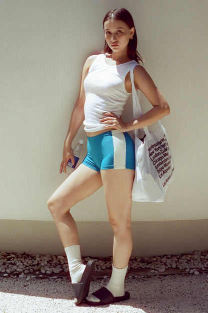 RNT532 - Nylon Tricot 2-Tone Mini Shorts