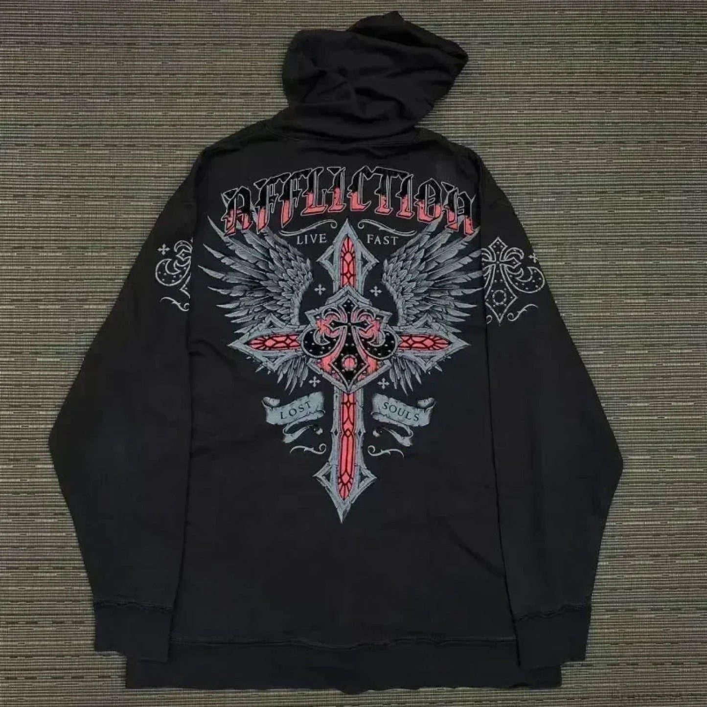 American Gothic Skull Large Zipper Hoodie