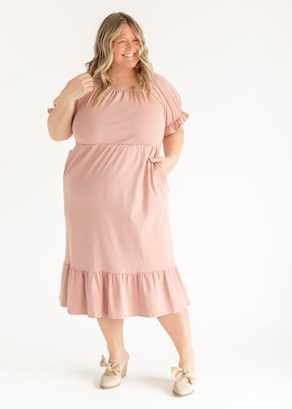 Amy Puff Sleeve Midi Dress - FINAL SALE