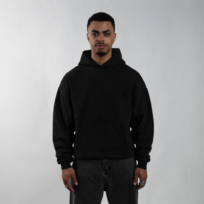 600 GSM 'Ash Black' Core Hoodie