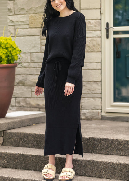 Black Midi Sweater Skirt - FINAL SALE
