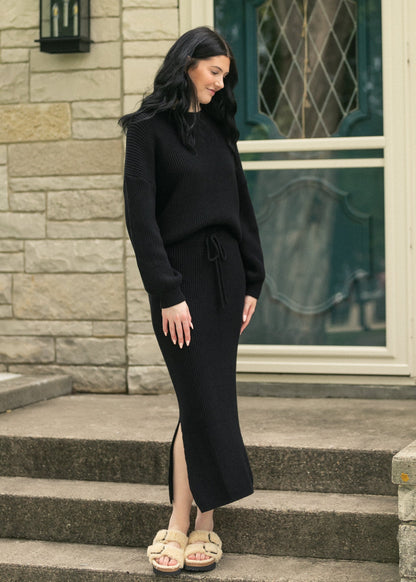 Black Midi Sweater Skirt - FINAL SALE