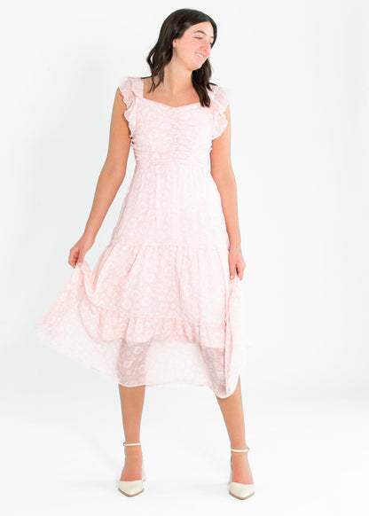 Carrie Ruffle Sleeve Floral Maxi Dress - FINAL SALE