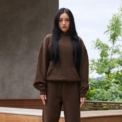 350 GSM 'Chestnut' Fleece Hoodie