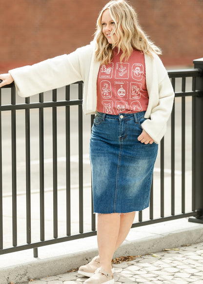 Christmas Stamps Holiday Graphic T-Shirt - FINAL SALE