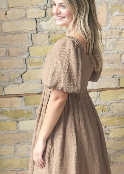 Cotton Box Pleated Midi Dress - FINAL SALE