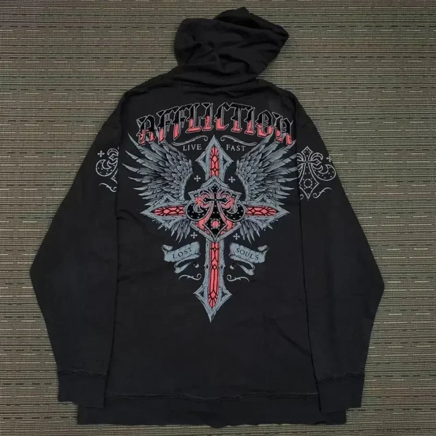 Dark Crimson Oversize Zipper Hoodie