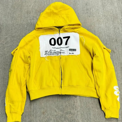 Dark Embroidered Large Hoodie