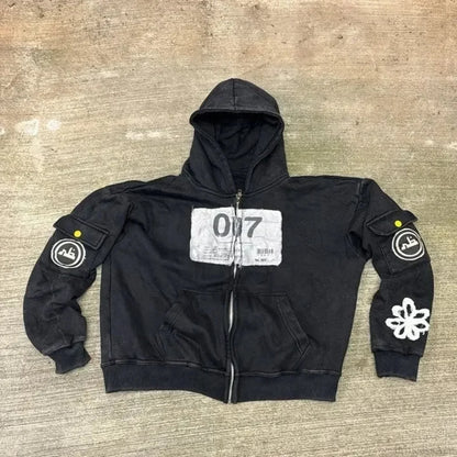Dark Pink Cleansing Zip Hoodie