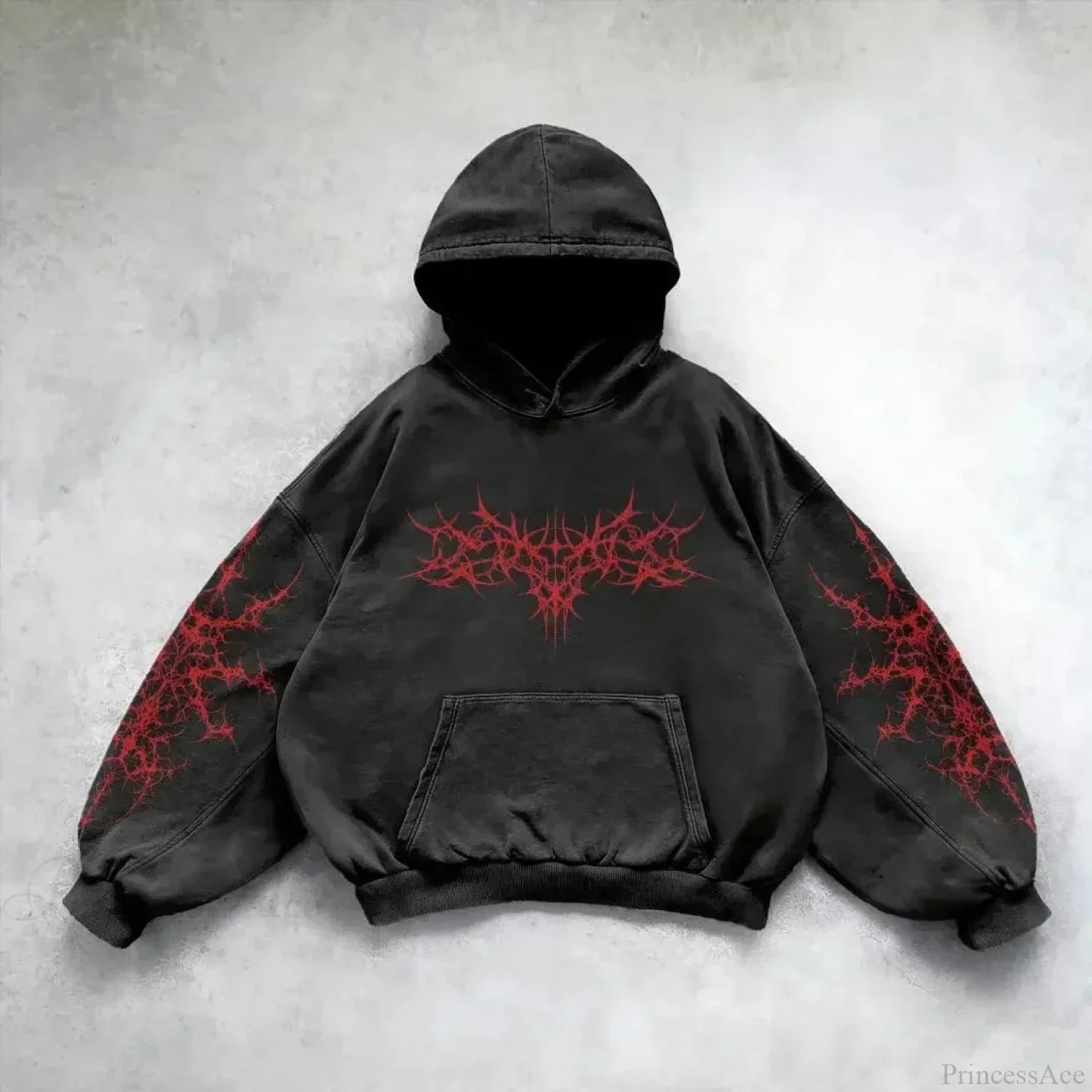 Dark Skull Oversized Zip Hoodie