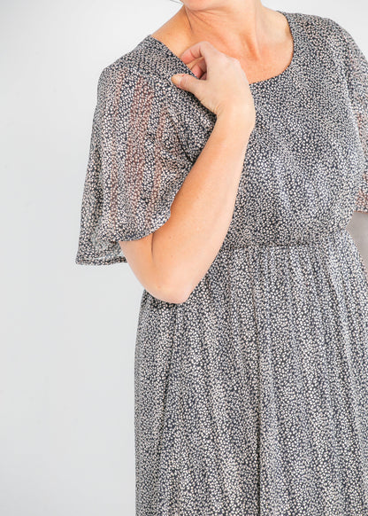 Ditsy Floral Flutter Sleeve Maxi Dress - FINAL SALE