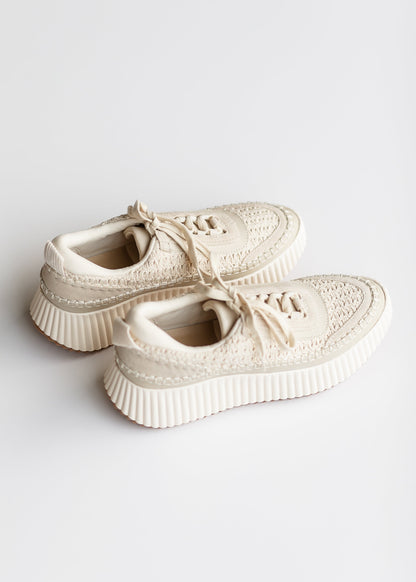 Dolce Vita Dolen Sandstone Knit Platform Sneakers - FINAL SALE