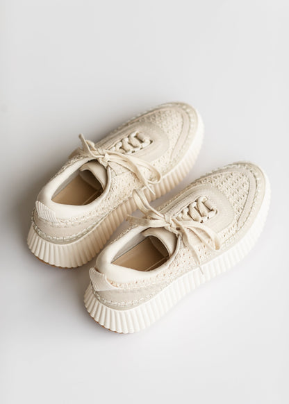 Dolce Vita Dolen Sandstone Knit Platform Sneakers - FINAL SALE