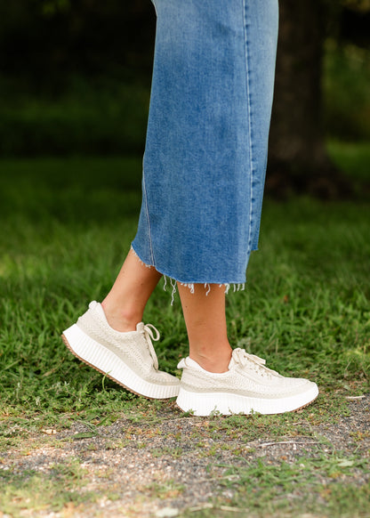 Dolce Vita Dolen Sandstone Knit Platform Sneakers - FINAL SALE