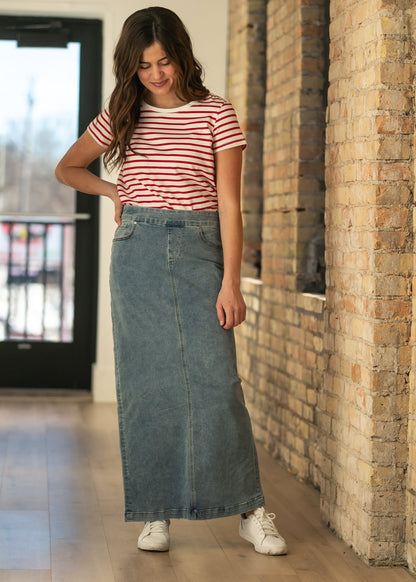 Donna Maxi Denim Skirt