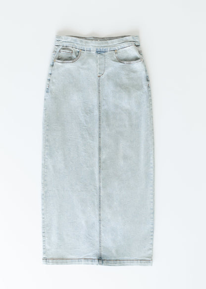 Donna Light Wash Maxi Denim Skirt - FINAL SALE