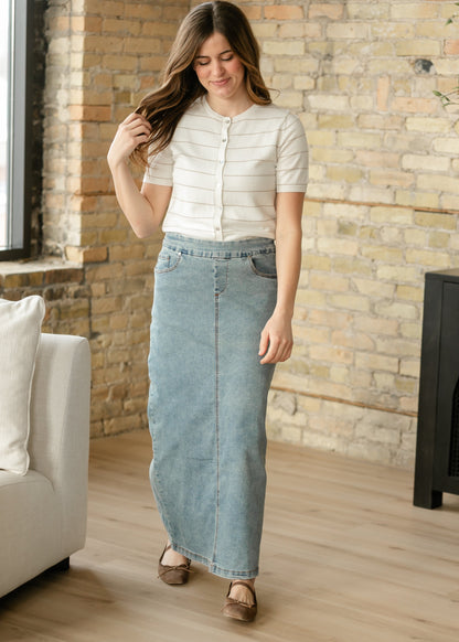 Donna Maxi Denim Skirt