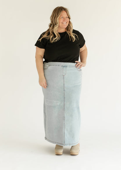 Donna Light Wash Maxi Denim Skirt - FINAL SALE