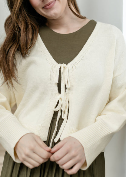 elan Tie Front Cardigan - FINAL SALE