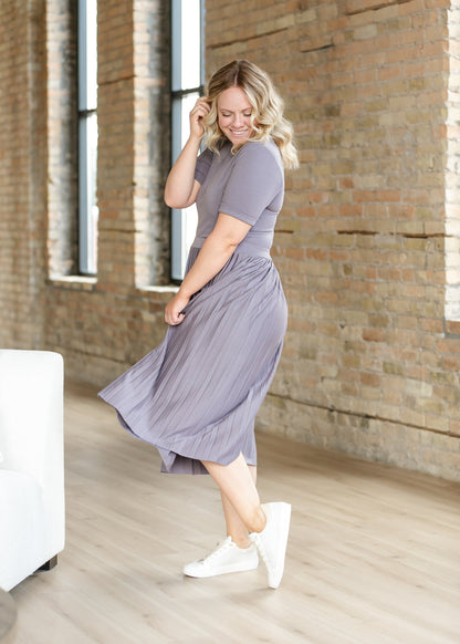 Emersyn Pleated Midi Dress - FINAL SALE
