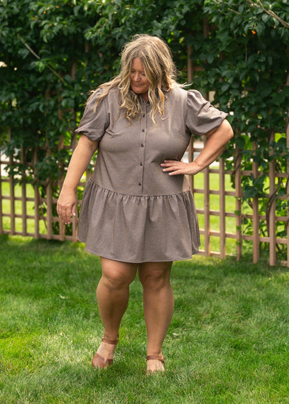 Esme Chocolate Check Dress - FINAL SALE