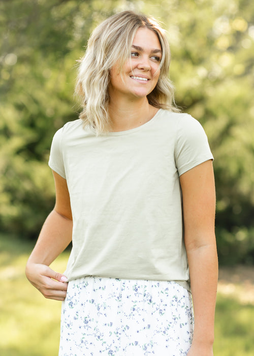Essential Crew Basic Tee Sprig Green - FINAL SALE