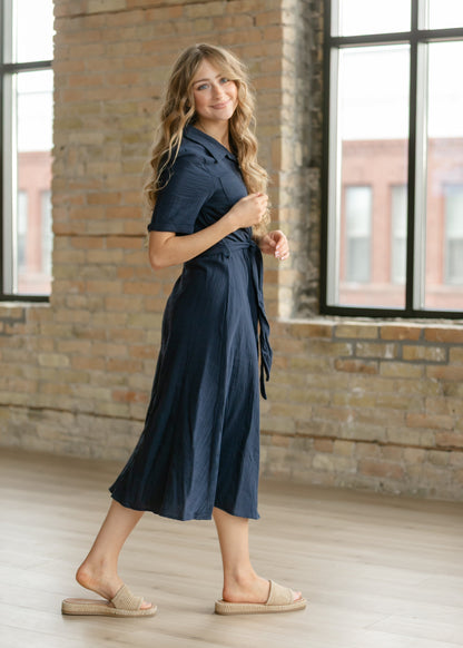 Essential Short Sleeve Gauze Shirt Dress