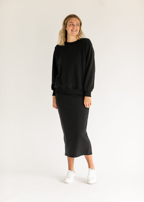 Essential Sweatshirt Skirt Set - FINAL SALE