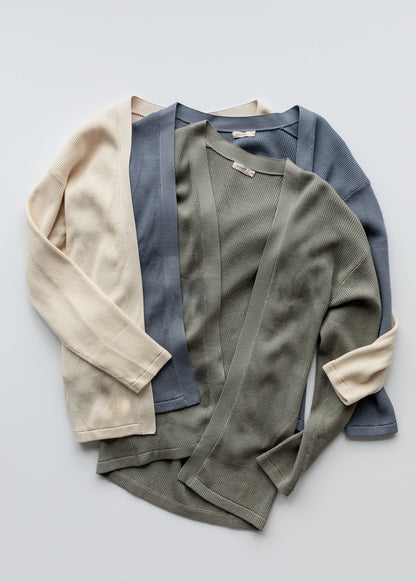 Essential Waffle Knit Cardigan - FINAL SALE
