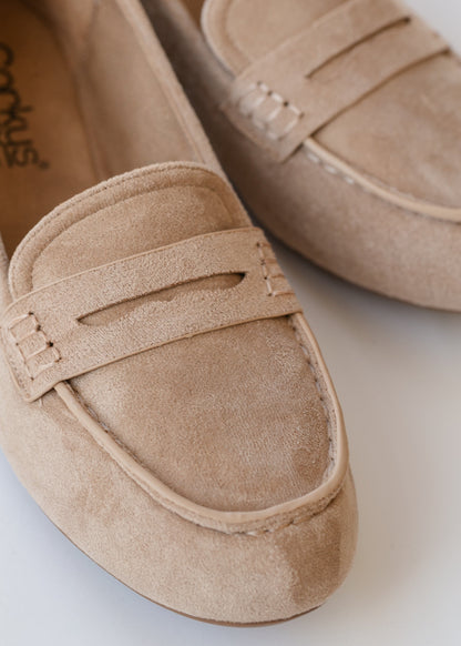 Faux Suede Penny Loafer