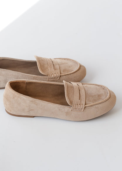 Faux Suede Penny Loafer