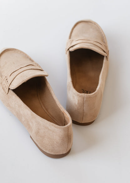 Faux Suede Penny Loafer